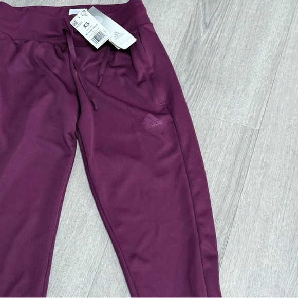 Adidas Maroon XS Workout Pants with flare and zippers on ankles - Picture 2 of 10